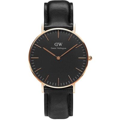 Montre Homme Daniel Wellington Classic En Cuir Noir Homme - Publicité Montre Homme Daniel Wellington Classic En Cuir Noir Homme - Publicité