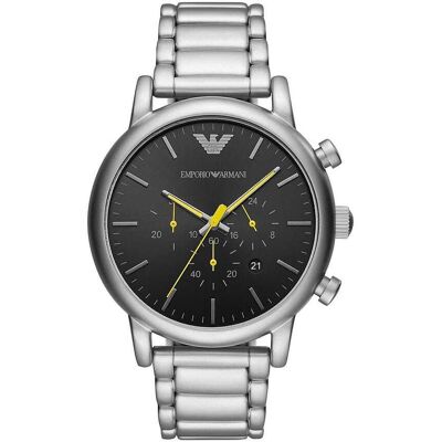 Montre Homme Emporio Armani En Acier Gris Homme - Publicité Montre Homme Emporio Armani En Acier Gris Homme - Publicité