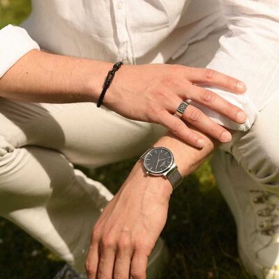 Montre Homme Chronostar Metropol En Acier Gris Et Métal Gris Homme - Publicité Montre Homme Chronostar Metropol En Acier Gris Et Métal Gris Homme - Publicité