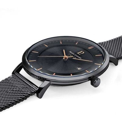 Montre Homme Pierre Lannier En Acier Noir Homme - Publicité Montre Homme Pierre Lannier En Acier Noir Homme - Publicité