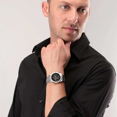 Montre Homme Sector En Acier Gris Homme - Publicité Montre Homme Sector En Acier Gris Homme - Publicité