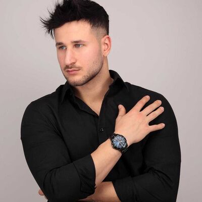 Montre Homme Sector En Métal Noir Homme - Publicité Montre Homme Sector En Métal Noir Homme - Publicité