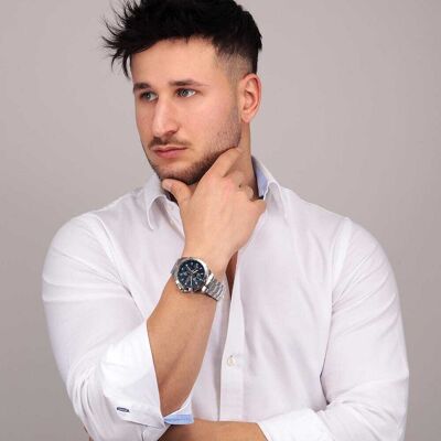Montre Homme Sector En Métal Gris Homme - Publicité Montre Homme Sector En Métal Gris Homme - Publicité