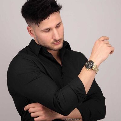Montre Homme Sector En Métal Jaune Homme - Publicité Montre Homme Sector En Métal Jaune Homme - Publicité