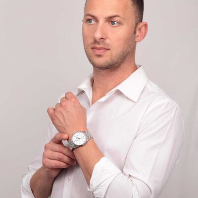 Montre Homme Philip Watch Roma En Métal Blanc Homme - Publicité Montre Homme Philip Watch Roma En Métal Blanc Homme - Publicité