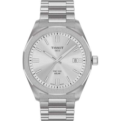 Montre Automatique Homme Tissot Prc 100 Solar Argent 39mm Homme - Publicité Montre Automatique Homme Tissot Prc 100 Solar Argent 39mm Homme - Publicité