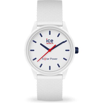Montre Ice-Watch Ice Solar Power En Silicone Blanc Homme - Publicité Montre Ice-Watch Ice Solar Power En Silicone Blanc Homme - Publicité