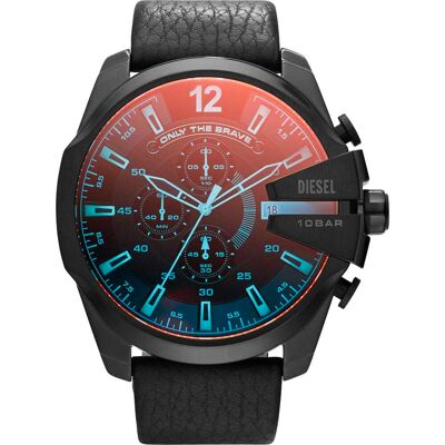 Montre Homme Diesel En Cuir Noir Etanche Homme - Publicité Montre Homme Diesel En Cuir Noir Etanche Homme - Publicité