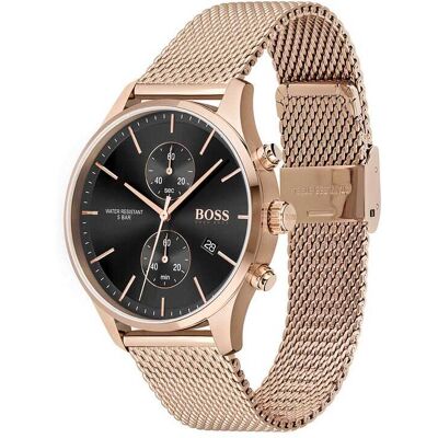 Montre Homme Boss Black Business En Acier Rose Etanche Homme - Publicité Montre Homme Boss Black Business En Acier Rose Etanche Homme - Publicité