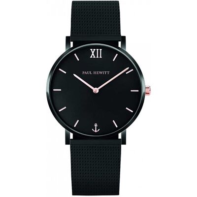 Montre Paul Hewitt En Acier Noir Etanche Homme - Publicité Montre Paul Hewitt En Acier Noir Etanche Homme - Publicité