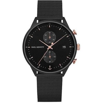 Montre Homme Paul Hewitt En Acier Noir Etanche Homme - Publicité Montre Homme Paul Hewitt En Acier Noir Etanche Homme - Publicité