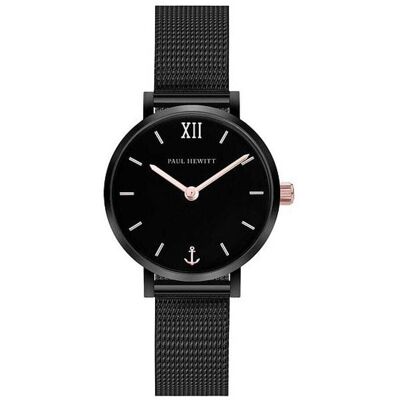 Montre Femme Paul Hewitt En Acier Noir Femme - Publicité Montre Femme Paul Hewitt En Acier Noir Femme - Publicité
