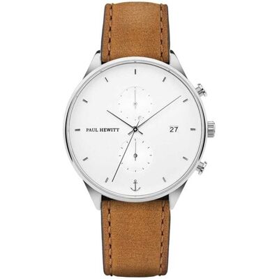 Montre Paul Hewitt En Cuir Marron Etanche Homme - Publicité Montre Paul Hewitt En Cuir Marron Etanche Homme - Publicité