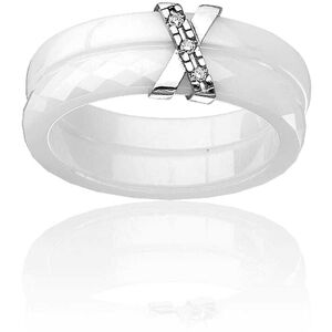 Bague Cleor En Or 375/1000 Blanc Et Diamant Femme - Publicité Bague Cleor En Or 375/1000 Blanc Et Diamant Femme - Publicité