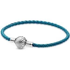 Bracelet Pandora En Cuir Tresse Turquoise Fermoir Coquillage Pandora Moments Femme - Publicité Bracelet Pandora En Cuir Tresse Turquoise Fermoir Coquillage Pandora Moments Femme - Publicité