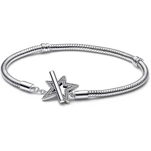 Bracelet Pandora Maille Serpent Fermoir En T Étoile Asymétrique Pandora Moments Femme - Publicité Bracelet Pandora Maille Serpent Fermoir En T Étoile Asymétrique Pandora Moments Femme - Publicité