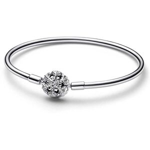 Jonc Pandora Fermoir Flocon De Neige Scintillant Pandora Moments Femme - Publicité Jonc Pandora Fermoir Flocon De Neige Scintillant Pandora Moments Femme - Publicité