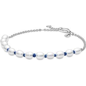 Bracelet Pandora Chaîne Et Cordon Bleu Perles De Culture D'Eau Douce Femme - Publicité Bracelet Pandora Chaîne Et Cordon Bleu Perles De Culture D'Eau Douce Femme - Publicité