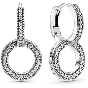Créoles Pandora Rondes Et Signature Pandora Femme - Publicité Créoles Pandora Rondes Et Signature Pandora Femme - Publicité