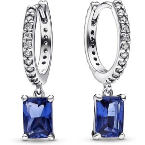 Créoles Pandora Rectangle Scintillant Bleu Femme - Publicité Créoles Pandora Rectangle Scintillant Bleu Femme - Publicité