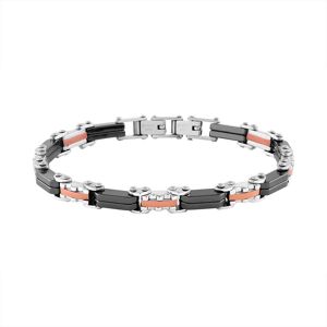 Bracelet Cleor En Acier Et Céramique Noire Homme - Publicité Bracelet Cleor En Acier Et Céramique Noire Homme - Publicité