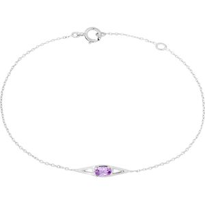 Bracelet Cleor En Or 375/1000 Blanc Et Améthyste Femme - Publicité Bracelet Cleor En Or 375/1000 Blanc Et Améthyste Femme - Publicité