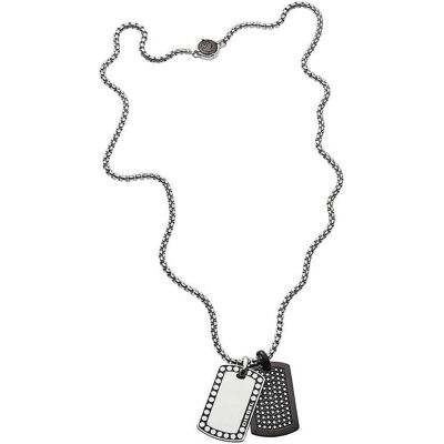 Collier Diesel En Acier Gris Homme - Publicité Collier Diesel En Acier Gris Homme - Publicité