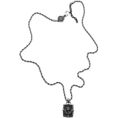 Collier Diesel En Acier Gris Homme - Publicité Collier Diesel En Acier Gris Homme - Publicité