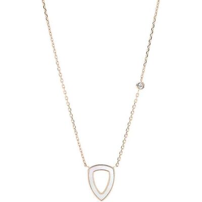 Collier Fossil En Acier Rose Et Nacre Femme - Publicité Collier Fossil En Acier Rose Et Nacre Femme - Publicité