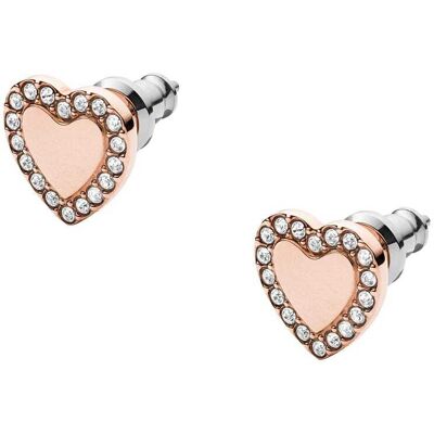 Boucles D'Oreilles Fossil En Acier Rose Femme - Publicité Boucles D'Oreilles Fossil En Acier Rose Femme - Publicité