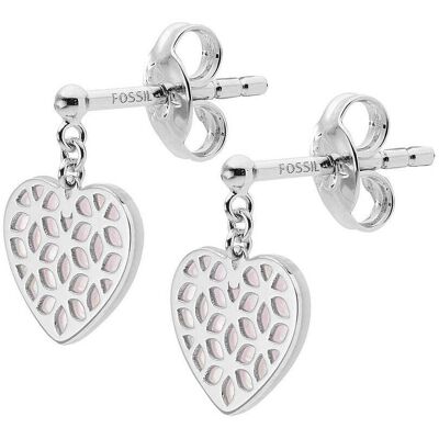 Boucles D'Oreilles Fossil En Argent 925/1000 Blanc Et Nacre Femme - Publicité Boucles D'Oreilles Fossil En Argent 925/1000 Blanc Et Nacre Femme - Publicité
