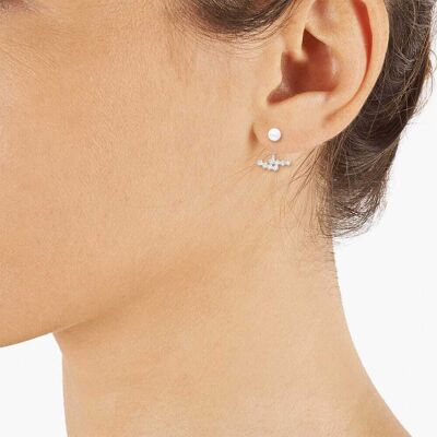 Boucles D'Oreilles Cleor En Argent 925/1000 Et Oxyde Femme - Publicité Boucles D'Oreilles Cleor En Argent 925/1000 Et Oxyde Femme - Publicité