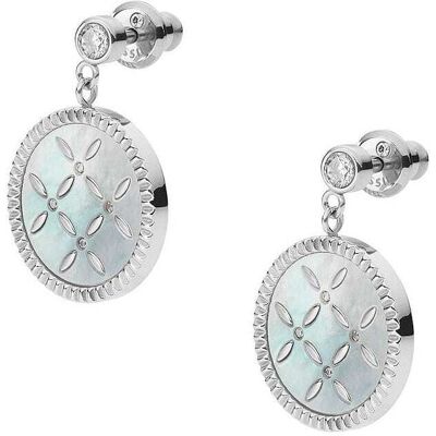 Boucles D'Oreilles Fossil En Acier Gris Femme - Publicité Boucles D'Oreilles Fossil En Acier Gris Femme - Publicité