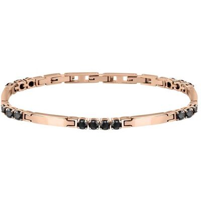 Bracelet Morellato En Acier Rose Et Cristal Noir Homme - Publicité Bracelet Morellato En Acier Rose Et Cristal Noir Homme - Publicité