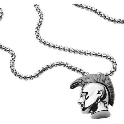 Collier Diesel En Acier Blanc Homme - Publicité Collier Diesel En Acier Blanc Homme - Publicité