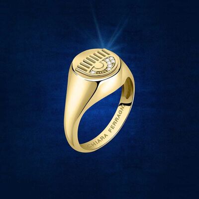 Bague Chiara Ferragni En Laiton Jaune (Taille: 52) Femme - Publicité Bague Chiara Ferragni En Laiton Jaune (Taille: 52) Femme - Publicité