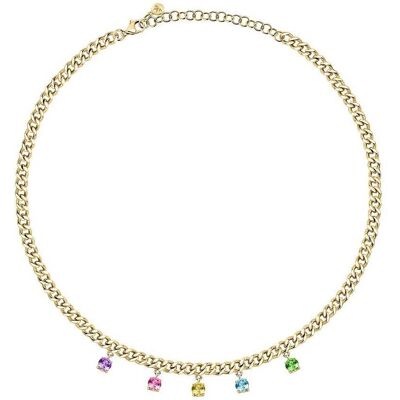 Collier Morellato En Acier Jaune Et Cristal Multicolore Femme - Publicité Collier Morellato En Acier Jaune Et Cristal Multicolore Femme - Publicité