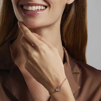 Bracelet Cleor En Argent 925/1000 Bicolore Et Oxyde Femme - Publicité Bracelet Cleor En Argent 925/1000 Bicolore Et Oxyde Femme - Publicité