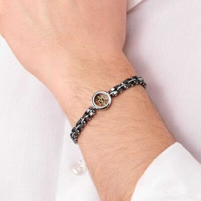 Bracelet Maserati En Acier Blanc Et Céramique Noire Homme - Publicité Bracelet Maserati En Acier Blanc Et Céramique Noire Homme - Publicité