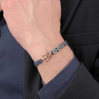 Bracelet Maserati En Acier Bicolore Et Céramique Bleue Homme - Publicité Bracelet Maserati En Acier Bicolore Et Céramique Bleue Homme - Publicité