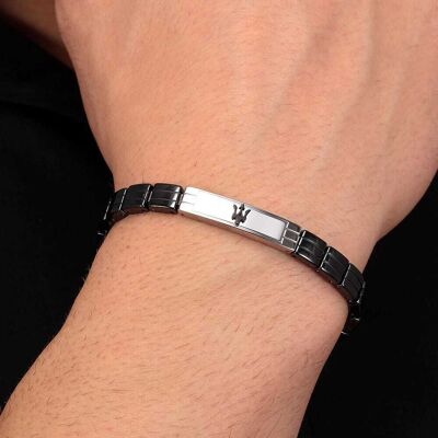 Bracelet Maserati En Acier Bicolore Homme - Publicité Bracelet Maserati En Acier Bicolore Homme - Publicité
