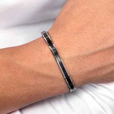 Bracelet Maserati En Acier Bicolore Homme - Publicité Bracelet Maserati En Acier Bicolore Homme - Publicité