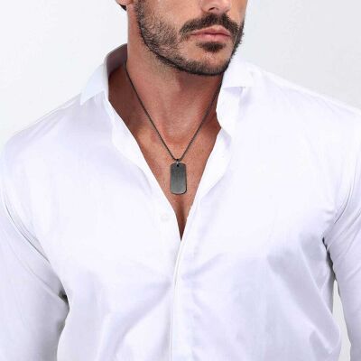 Collier Sector En Acier Noir Homme - Publicité Collier Sector En Acier Noir Homme - Publicité