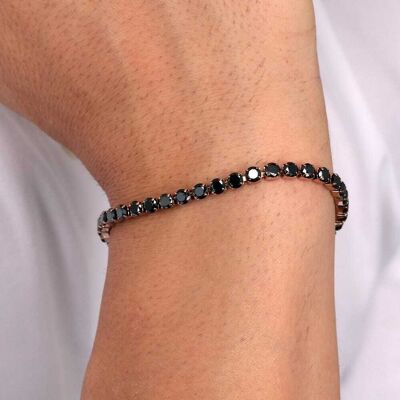 Bracelet Sector En Acier Rose Et Cristal Noir Homme - Publicité Bracelet Sector En Acier Rose Et Cristal Noir Homme - Publicité