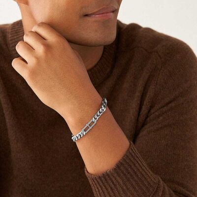 Bracelet Fossil En Acier Gris Homme - Publicité Bracelet Fossil En Acier Gris Homme - Publicité