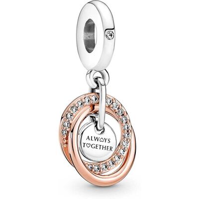 Charm Pandora Pendant Cercles Ma Famille Pour Toujours Femme - Publicité Charm Pandora Pendant Cercles Ma Famille Pour Toujours Femme - Publicité