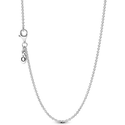 Collier Pandora En Argent 925/1000e, Chaine Ajustable À 80 Et 70 Cm Femme - Publicité Collier Pandora En Argent 925/1000e, Chaine Ajustable À 80 Et 70 Cm Femme - Publicité