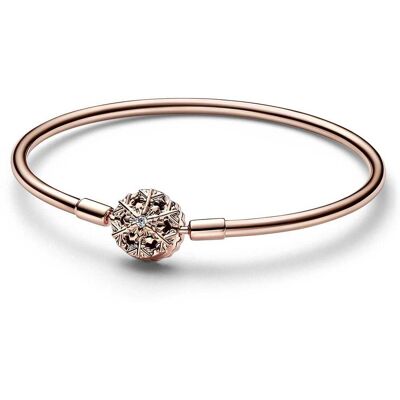 Jonc Pandora Fermoir Flocon De Neige Scintillant Pandora Moments Femme - Publicité Jonc Pandora Fermoir Flocon De Neige Scintillant Pandora Moments Femme - Publicité