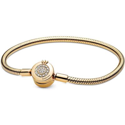 Bracelet Pandora Maille Serpent Fermoir O Couronne Scintillant Femme - Publicité Bracelet Pandora Maille Serpent Fermoir O Couronne Scintillant Femme - Publicité
