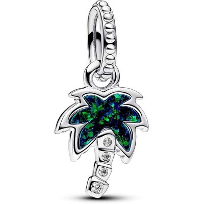 Charm Pandora Pendant Palmier Vert Opalescent Femme - Publicité Charm Pandora Pendant Palmier Vert Opalescent Femme - Publicité